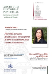 Pluralità normata: delimitazioni nei confronti di ebrei e musulmani al tempo dello scisma alessandrino